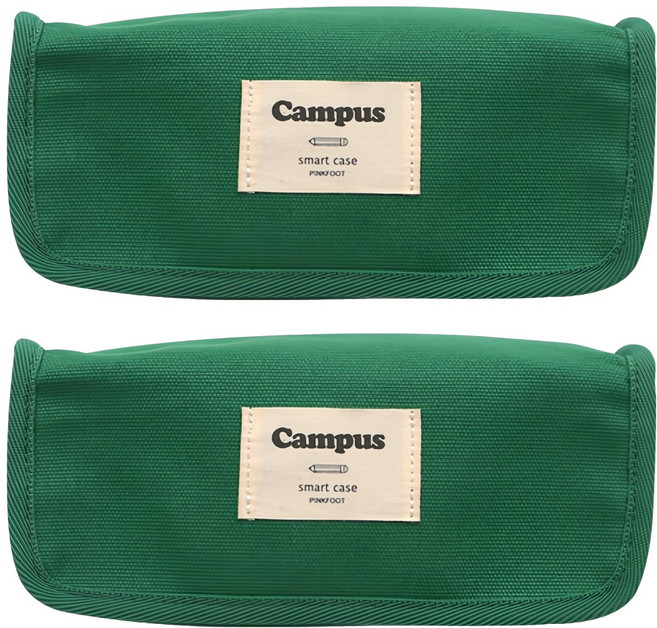 PINKFOOT Campus 收納袋 鉛筆盒 9500, 綠色, 2個
