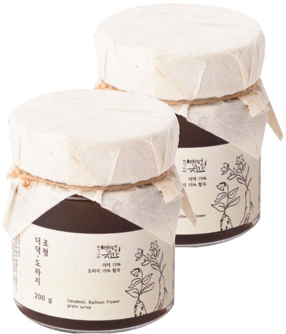 부엉이곳간 더덕 도라지 조청, 200g, 2개