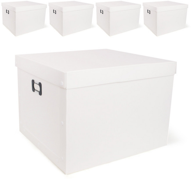 코멧 다용도 정리함 500*550*400 특대형, 화이트, 5개