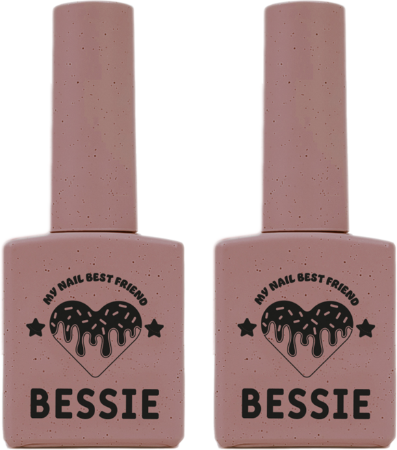 BESSIE 글리터젤 스위트샵 컬러 젤네일, GL53 라즈베리 타르트, 11ml, 2개