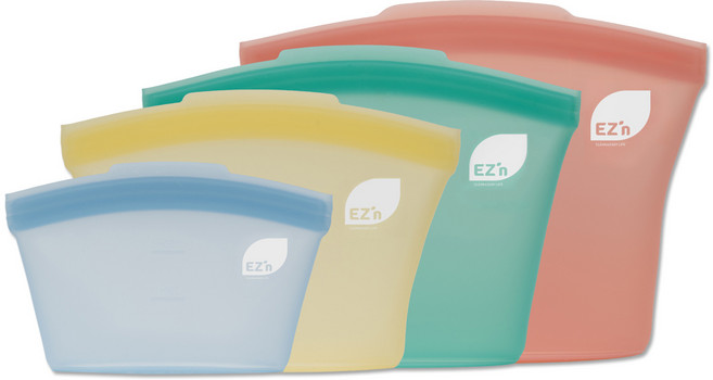 EZ'n 矽膠保鮮袋4件組, 1套, 混合, 1個