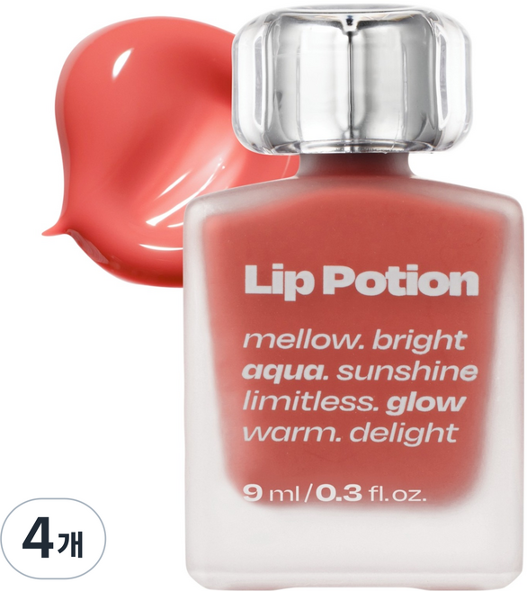 얼터너티브스테레오 립 포션 아쿠아 글로우, 13 텐저린 밀크, 4개