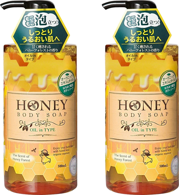 第一石鹼蜂蜜保濕沐浴乳 細緻泡沫 天然蜂蜜植萃 淡淡香氛, 500ml, 2瓶