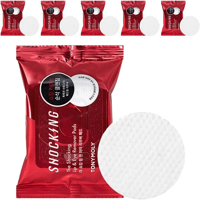 토니모리 더 쇼킹 립앤아이 리무버 패드, 6개, 30매입