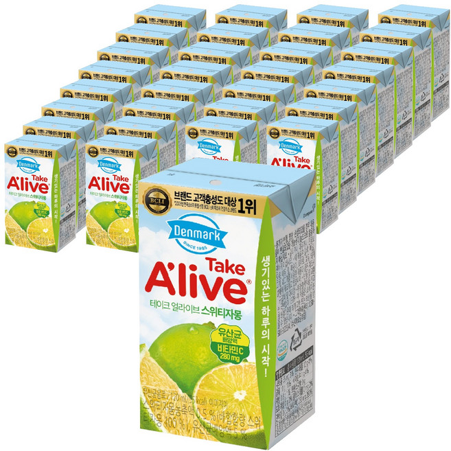 덴마크 테이크 얼라이브 스위티자몽, 120ml, 48개