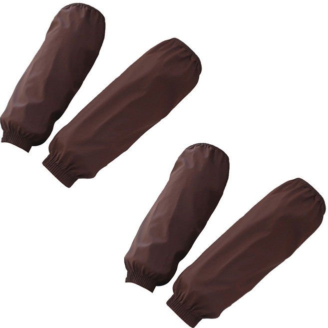 해피무드 다용도 주방 작업용 방수 방유 팔토시 2p x 2개, 브라운