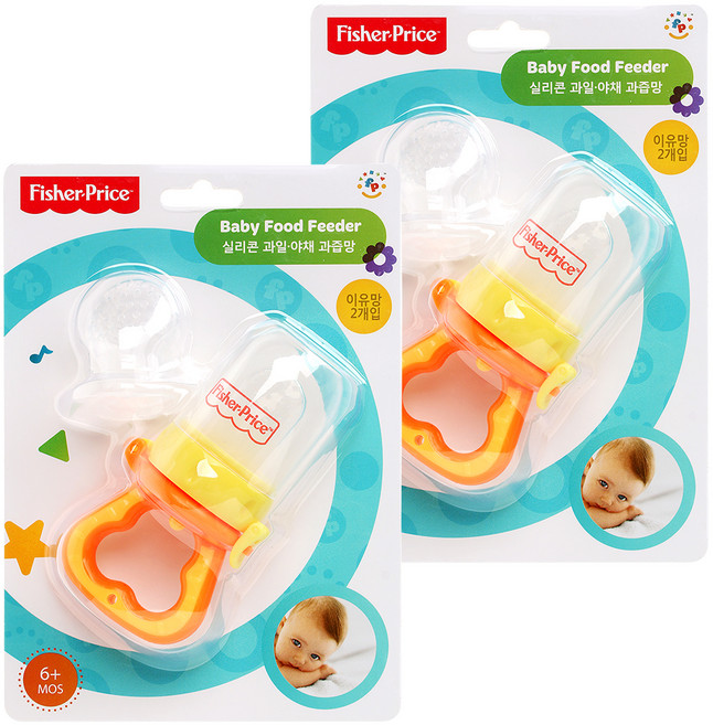 fisher-price 費雪 矽膠蔬果咬咬樂, 黃色, 2組