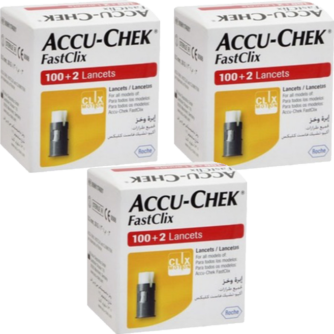 아큐첵 패스트 클릭스 채혈침, 3개, 102개입