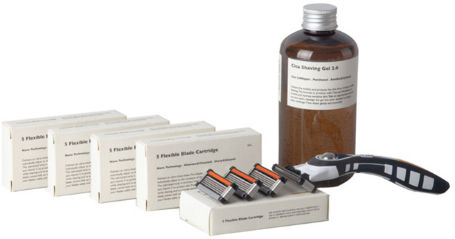 레이지소사이어티 면도기 5중날 패키지 20, 면도핸들 + 5중날 여분날 20p + 시카 쉐이빙 젤, 1세트