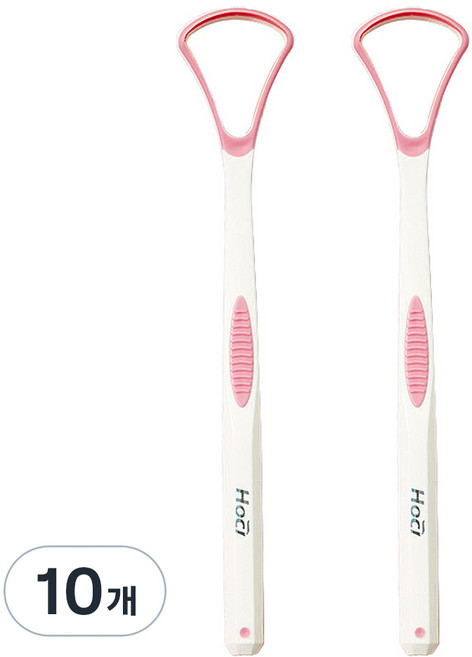 비즈온 생활필수품 혀 백태 설태 제거기 크리너 핑크, 10g, 10개
