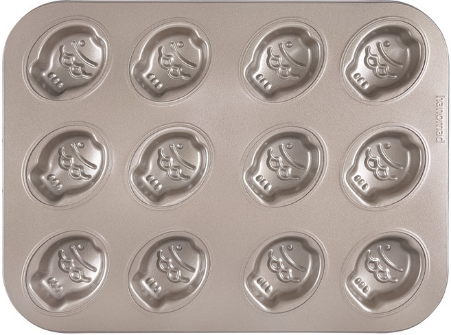 아노마드 붕어빵 마들렌틀 팬 12구 골드, 1개