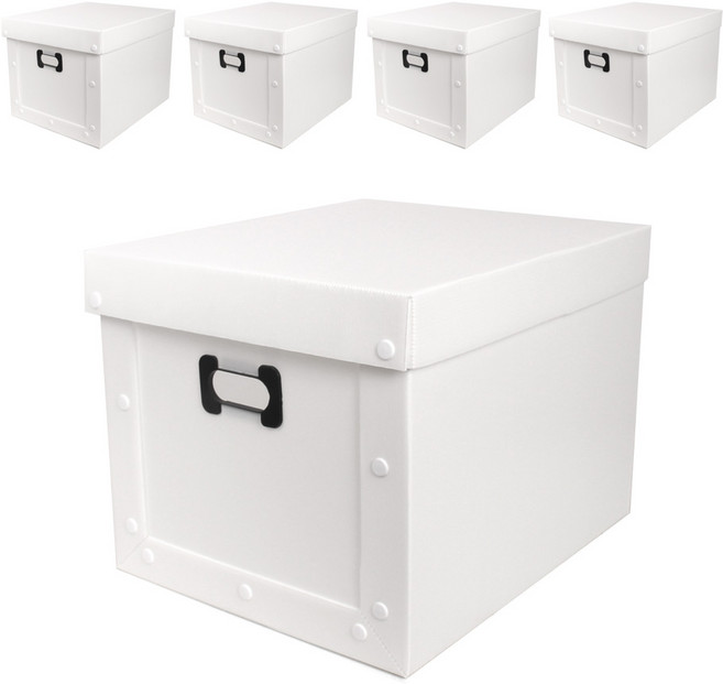 코멧 다용도 정리함 455*365*330 대형, 화이트, 5개