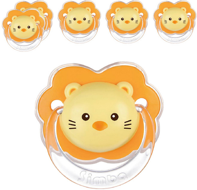 Simba 小獅王辛巴 拇指安撫奶嘴 較大, 6個月以上, 小辛巴 橘色, 6個