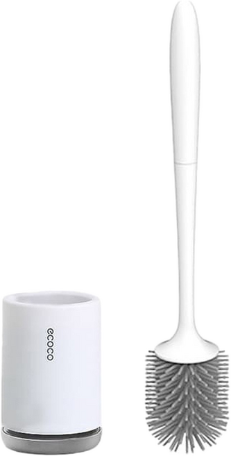 ecoco 意可可 壁掛式馬桶刷 E1803 120 x 101 x 201mm, 灰色, 1盒, 370g
