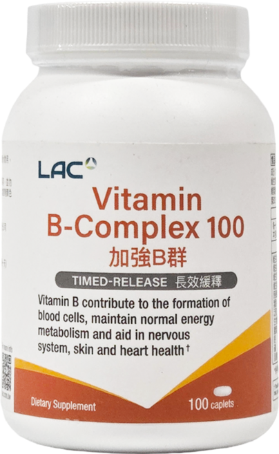LAC 利維喜 高單位B群100食品錠, 1個, 100顆