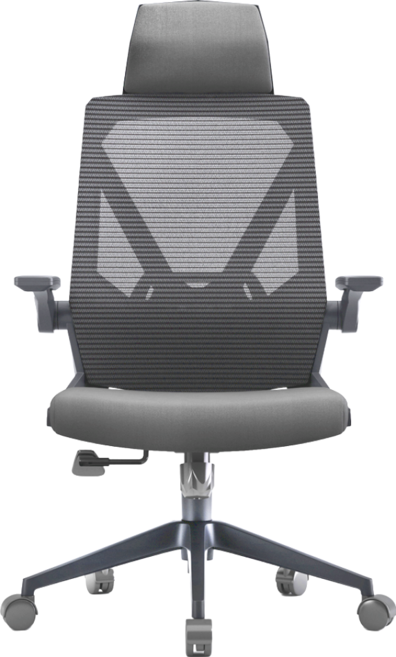 DEPE 電腦椅 辦公椅 電競椅 黑框全黑 人體工學設計 透氣網布 可調節頭枕腰靠, 黑色