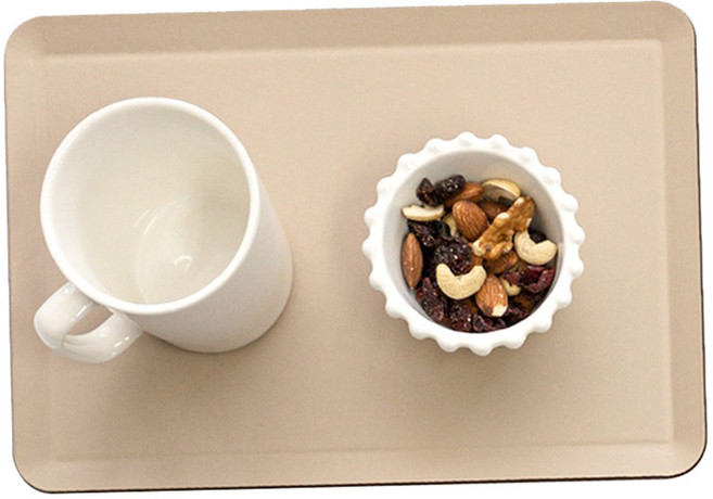 로흐야 로야 낮은 논슬립 사각 트레이, 샌드베이지, 1개