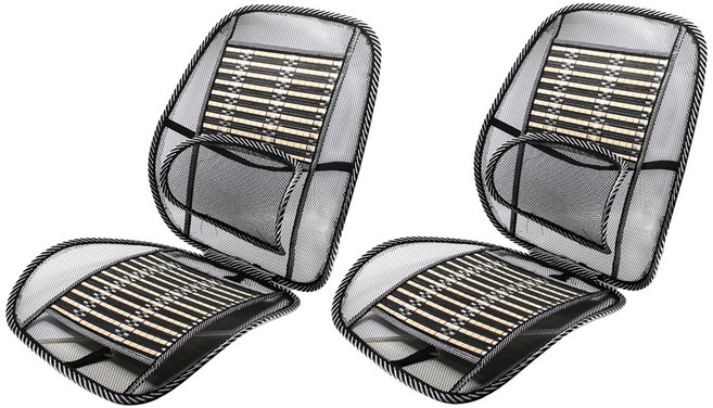 엑스핏 시원한 여름 대나무 망사 통풍시트 등받이형, 혼합색상, 2개