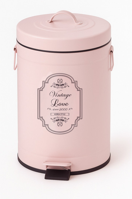 오션웰리빙 클래식 더스트빈 5L, 핑크