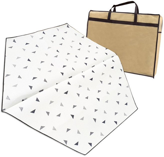 알뜨리 피크닉 매트 육각 양면 + 전용보관가방, 모던그레이