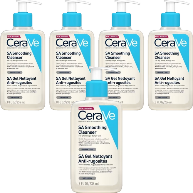 CeraVe 適樂膚 水楊酸煥膚淨嫩潔膚露, 236ml, 5瓶
