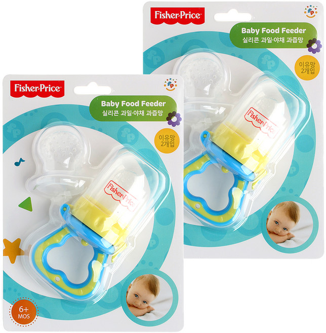 fisher-price 費雪 矽膠蔬果咬咬樂, 藍色, 2組