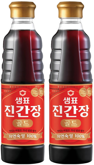 샘표 진간장 골드, 500ml, 2개