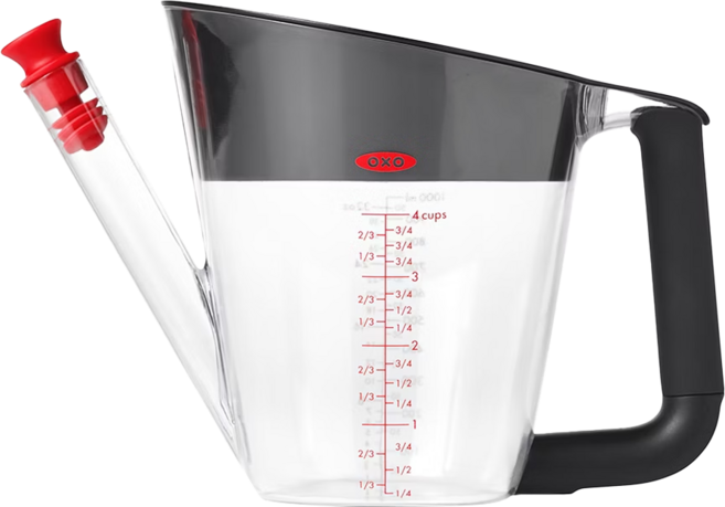 OXO 好輕鬆油切神器 1L, 黑色 + 透明色, 1個