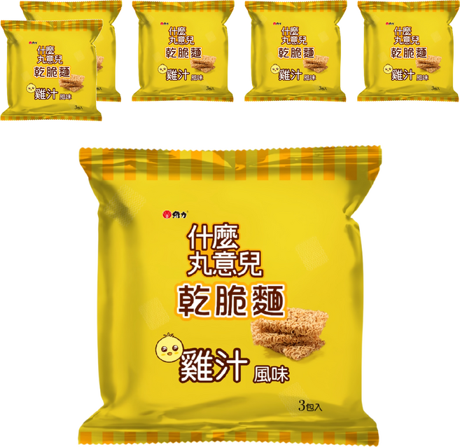 維力 什麼丸意兒 乾脆麵 雞汁風味 3入, 105g, 6袋