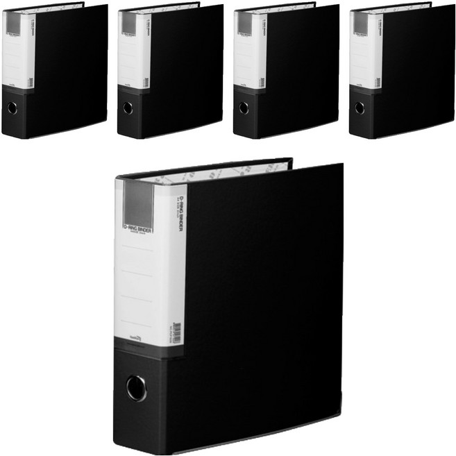 희망사무포인트 D링 합지 바인더 파일 5cm 3공, 흑색, 5개
