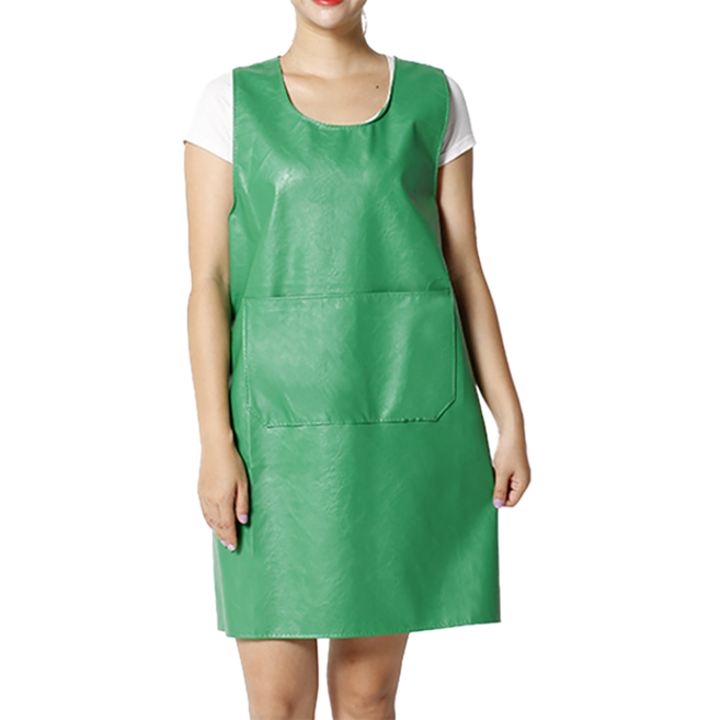 레오빈스 방수 조끼형 앞치마, 그린