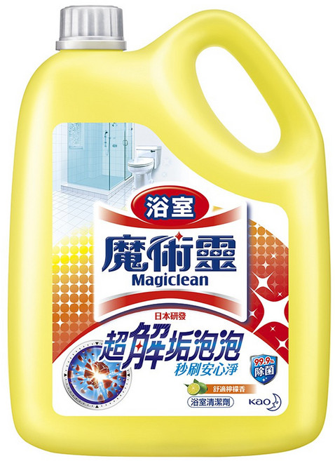 Kao 花王 Magiclean 魔術靈 浴室清潔劑 3.8L 去污秒刷淨 潔淨光亮又安心, 1桶