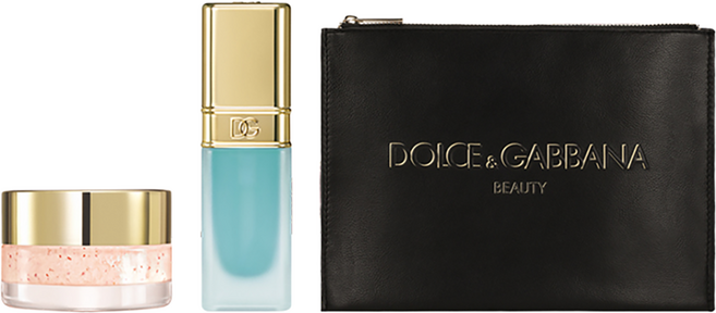 Dolce&Gabbana 唇部保養 紅絲絨禮盒 唇霜 + 唇油 + 手拿包, 1組
