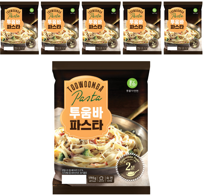 이가자연면 투움바 파스타, 179.5g, 6개