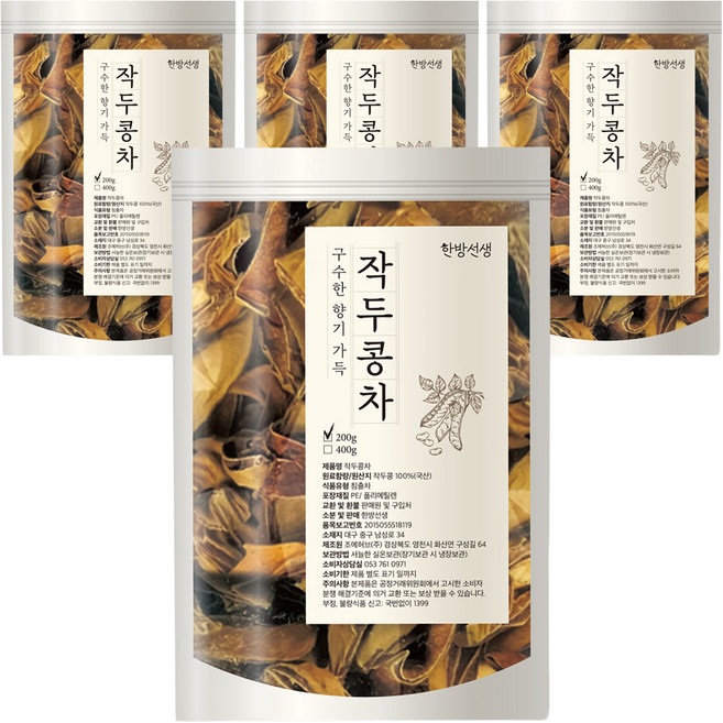 한방선생 볶은 작두콩차, 200g, 1개입, 4개