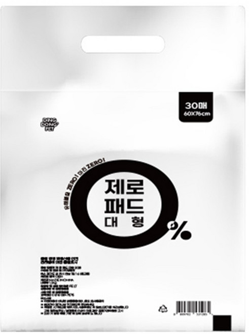 딩동펫 반려동물 제로 배변패드 무향, 30개입, 1개