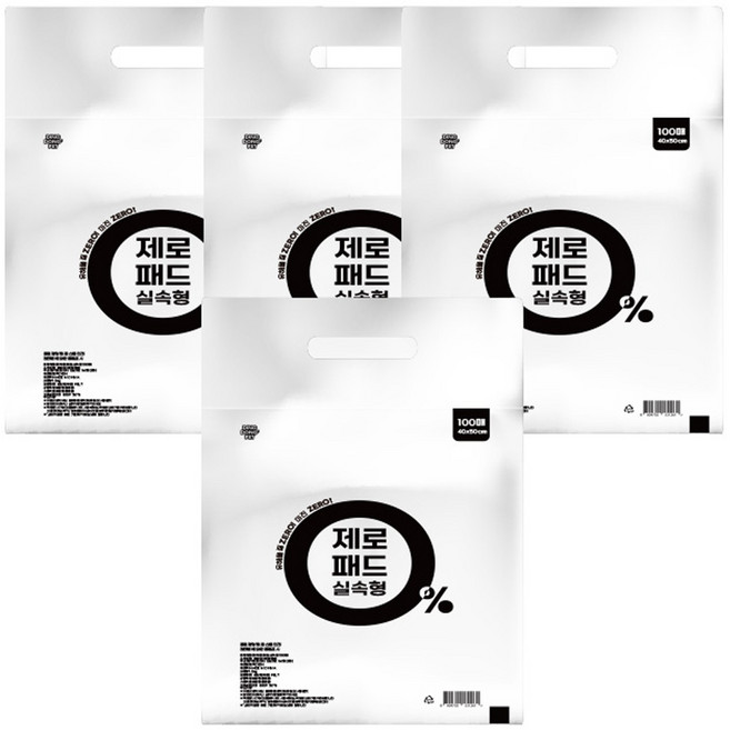 딩동펫 반려동물 제로 배변패드 무향, 100개입, 4개