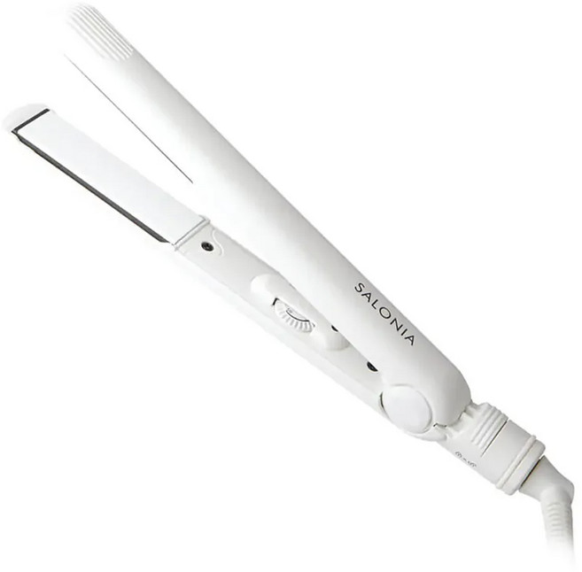 SALONIA 直捲兩用負離子造型夾, SL-004SW, 白色
