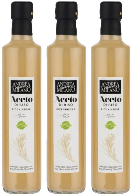 안드레아밀라노 유기농 현미 식초, 500ml, 3개