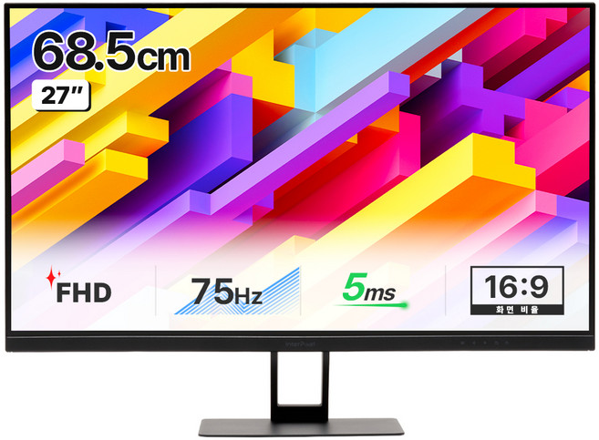 인터픽셀 FHD 75Hz 평면 초슬림 모니터, 68cm, IP2722(일반)
