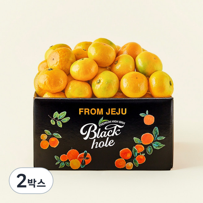 블랙홀 타이벡 재배 12brix 감귤, 2박스, 2.5kg(로열과)