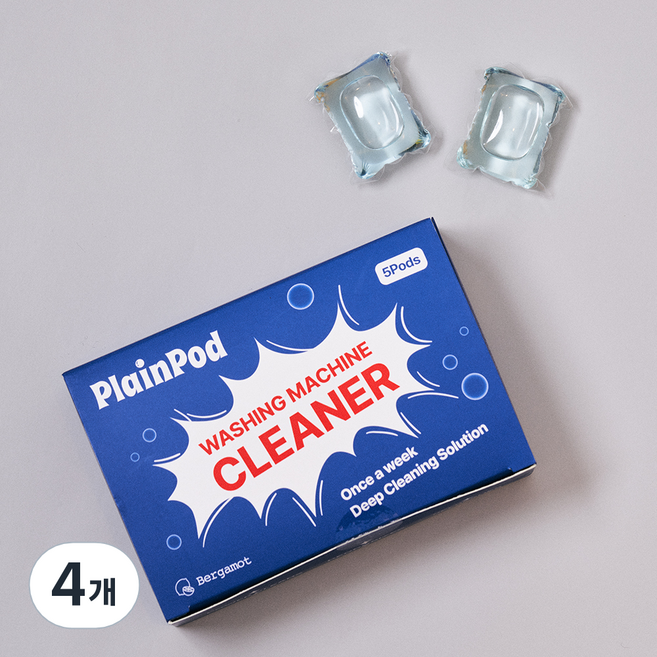 플레인팟 캡슐 세탁조 클리너 5p, 14g, 4개
