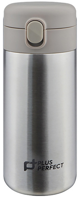 PLUS PERFECT 理想 晶鑽316陶瓷彈蓋保溫杯, 不鏽鋼色, 350ml, 1個