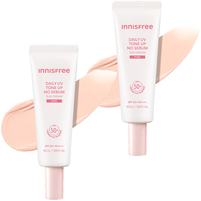 INNISFREE 日常防曬提亮霜 粉色 SPF50+ PA++++, 2個, 50ml