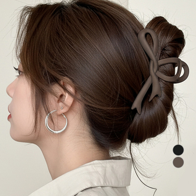 걸핀스 꼬임 리본 매트 집게핀 1526