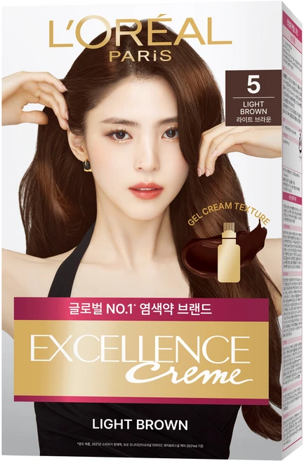 로레알파리 엑셀랑스 크림 빗캡으로 간편한 새치염색 염모제, 5호 라이트 브라운, 1개 - 쿠팡