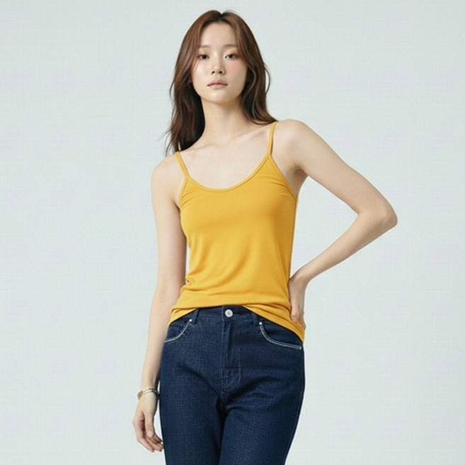 페이퍼먼츠 여성용 미니아 부들 보들 모달 컬러 나시 14290