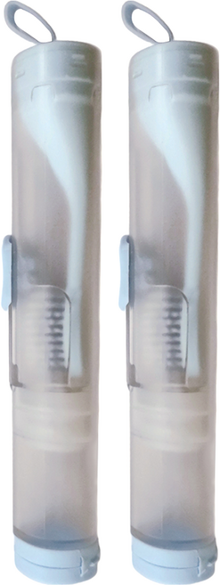 Etravel 易旅 一體式牙刷牙膏旅行組 軟毛刷頭 獨立儲存 約7-10天用量 輕松便攜, 2組, 20g