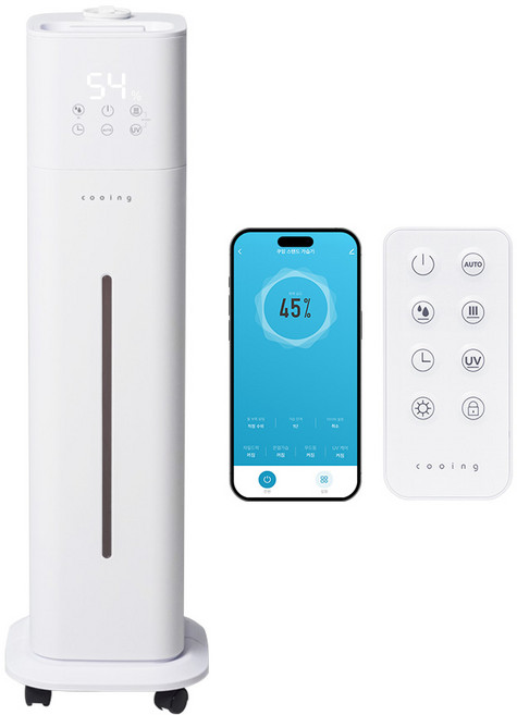 쿠잉 IoT 앱연동 복합 가습기 10L, 화이트, HDT-S10W