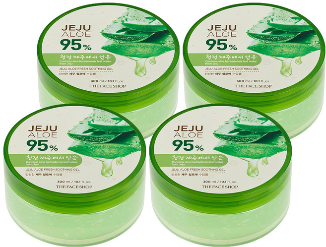 더페이스샵 신선한 제주 알로에 수딩젤, 300ml, 4개
